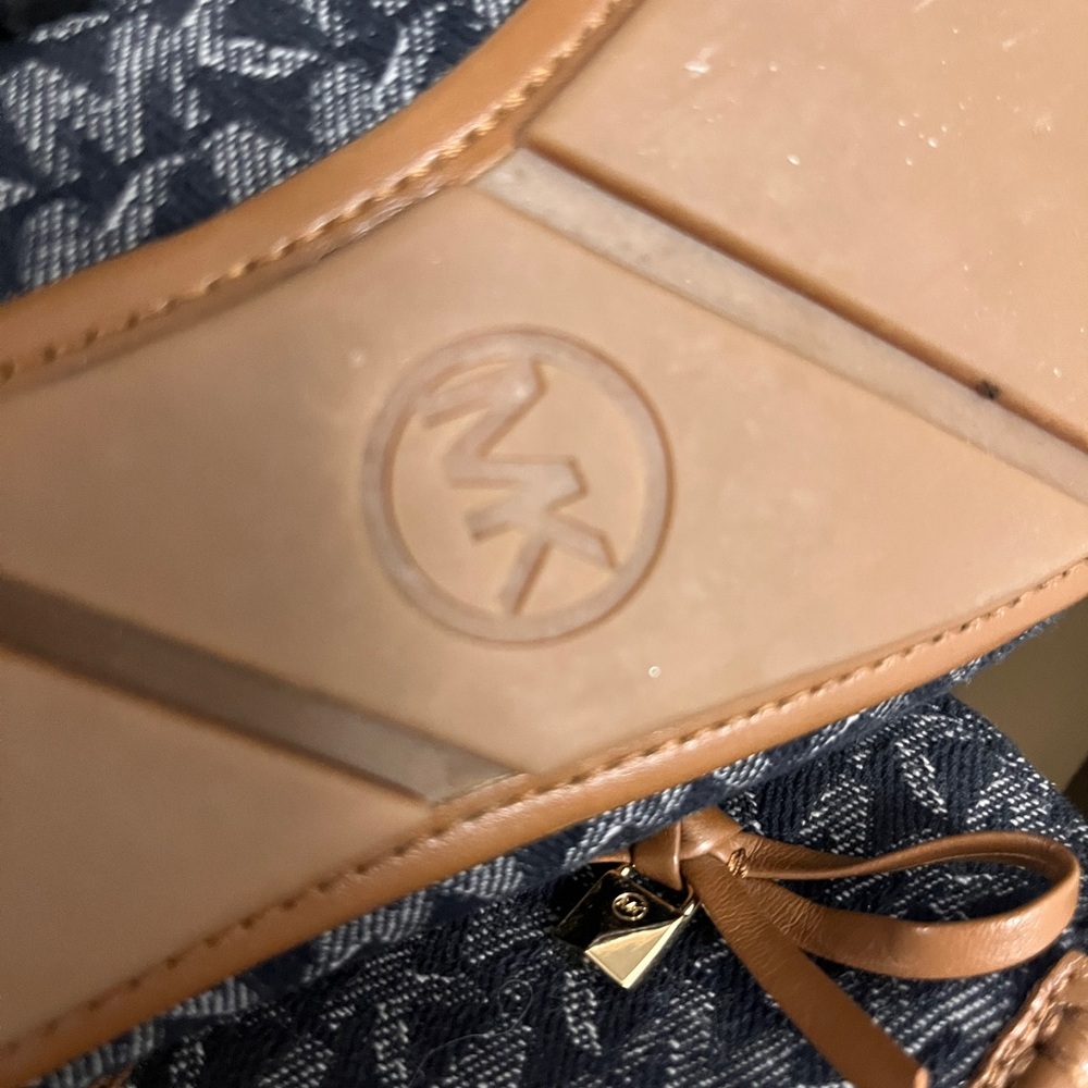 Black Friday NEW Michael Kors  BLACK & GREY, tan leather Juliette Flats. Size 8. - Picture 10 of 13